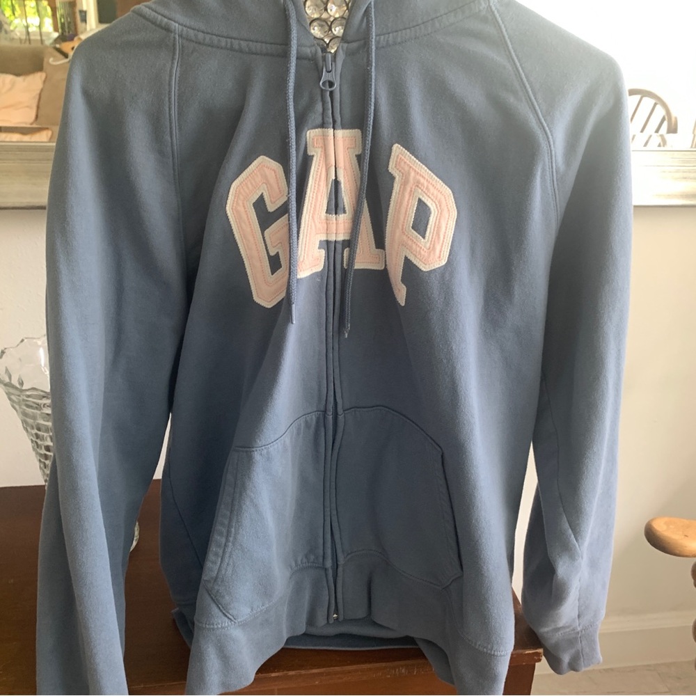 Women’s GAP Blue Hoodie with Logo Size Large